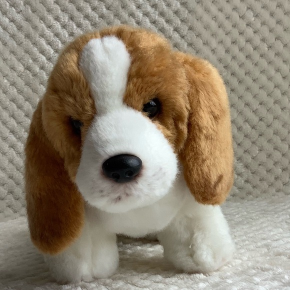 DEMDACO Plush Beagle Basset Hound Realistic Puppy Dog Stuffed Animal Toy - Picture 9 of 16
